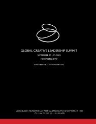 GLOBAL CREATIVE LEADERSHIP SUMMIT - Artinfo