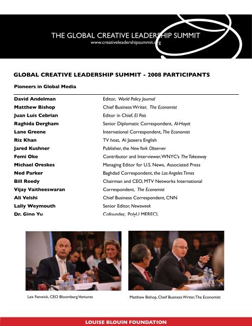 GLOBAL CREATIVE LEADERSHIP SUMMIT - Artinfo