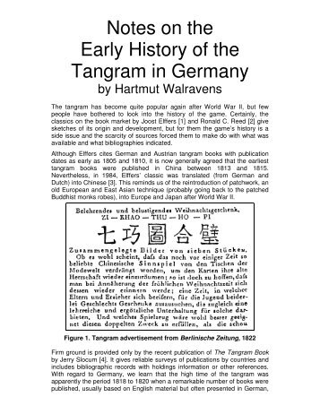 Notes on the Early History of the Tangram in Germany - CFF