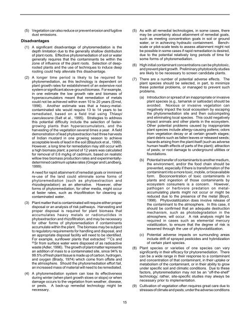 Ground Water Issue Phytoremediation of Contaminated ... - CLU-IN