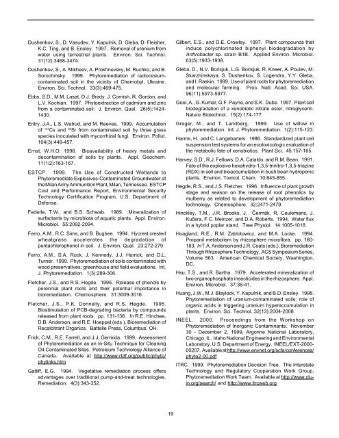 Ground Water Issue Phytoremediation of Contaminated ... - CLU-IN