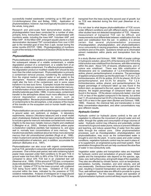 Ground Water Issue Phytoremediation of Contaminated ... - CLU-IN