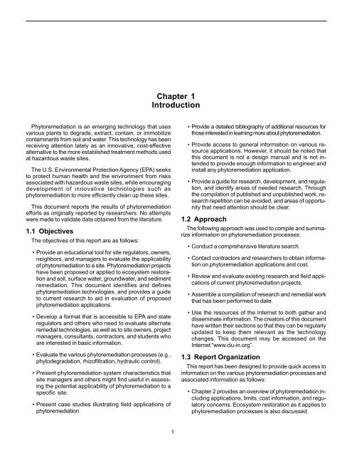 Introduction to Phytoremediation - CLU-IN