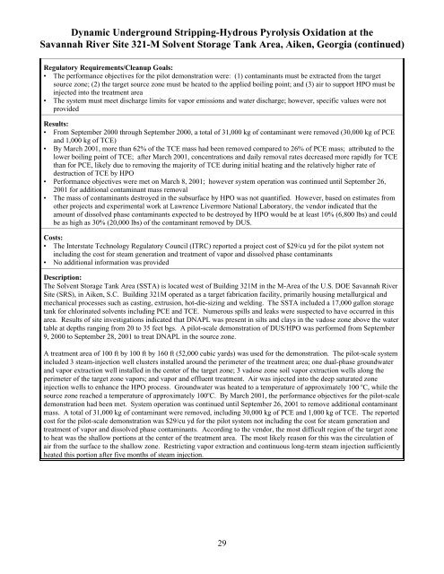 Abstracts of Remediation Case Studies, Volume 7 - Federal ...