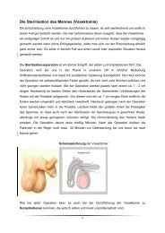 Die Sterilisation des Mannes (Vasektomie)