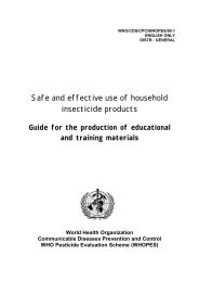 Safe and effective use of household insecticide products – Guide for ...