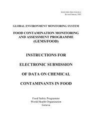 GEMS/Food Instructions for Electronic Submission of Data on ...