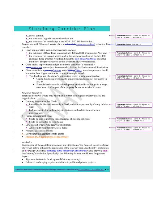 Finksburg Corridor Plan - Carroll County Government