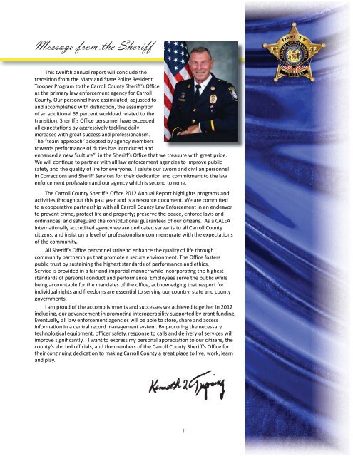 2012 Annual Report - Carroll County Government