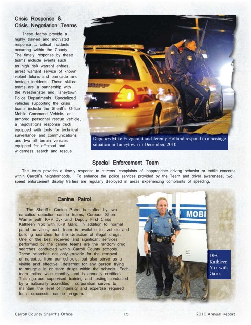 2010 Annual Report - Carroll County Government