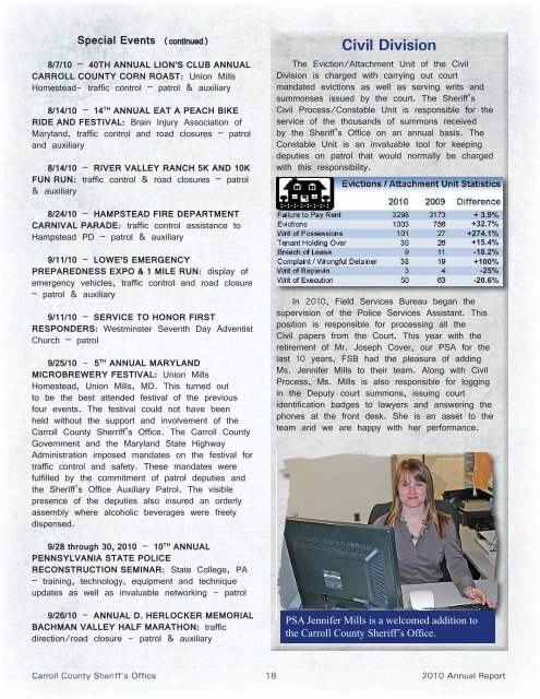 2010 Annual Report - Carroll County Government