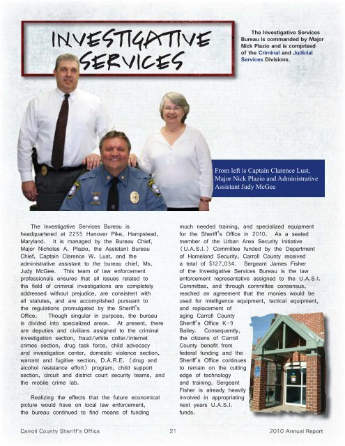 2010 Annual Report - Carroll County Government