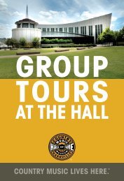 View Group Sales Kit - Country Music Hall of Fame and Museum