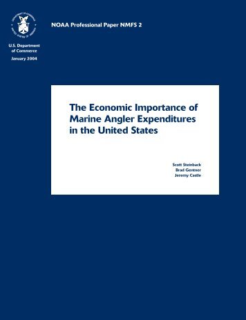 The Economic Importance Of Marine Angler Expenditures In