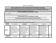 Scoring Rubric for the Assessment of Student Learning