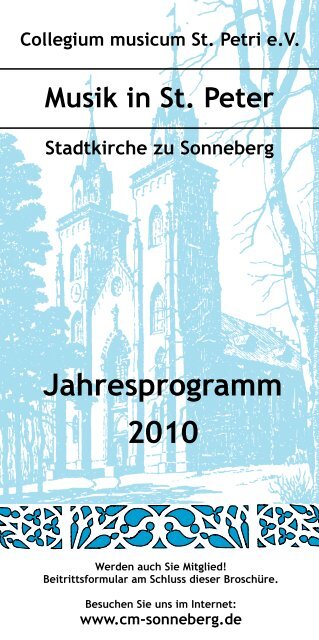 Veranstaltungen in der Stadtkirche - Sonneberg