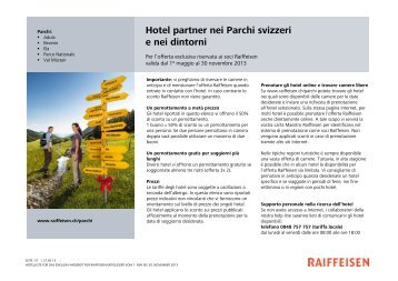 Lista degli hotel Grigioni - Raiffeisen MemberPlus