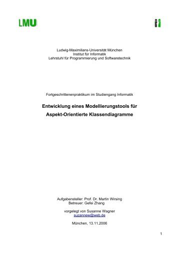 Entwicklung eines Modellierungstools für Aspekt-Orientierte ... - LMU