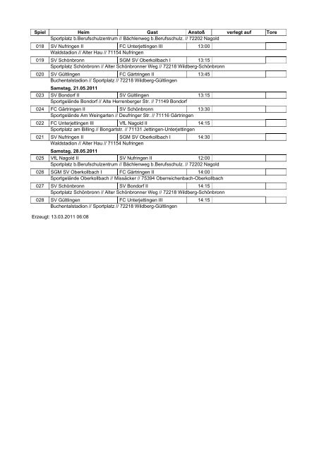 Spielplan Download