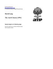 David Lang The Anvil Chorus (1991)