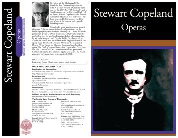 Stewart Copeland - G. Schirmer, Inc.