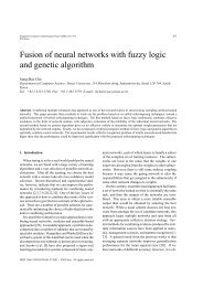 Fusion of neural networks with fuzzy logic and genetic algorithm