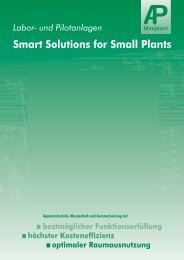 Labor- und Pilotanlagen Smart Solutions for Small  Plants