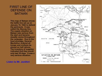 FIRST LINE OF DEFENSE ON BATAAN - Philippine Defenders Main