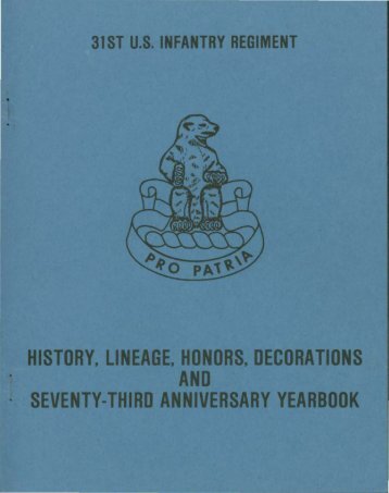 31st Infantry 73rd Yearbook Anniversary - Philippine Defenders Main