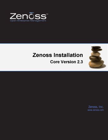Zenoss Installation for Core Version 2.3