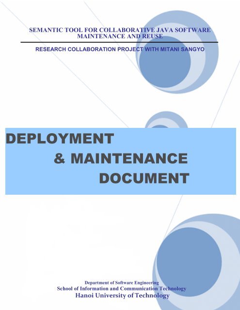 deployment & maintenance document - Find and develop open ...