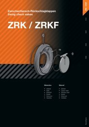 Zwischenflansch-Rückschlagklappen Swing check valves ZRK / ZRKF