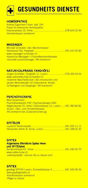 Infomerkblatt Horw / Kastanienbaum
