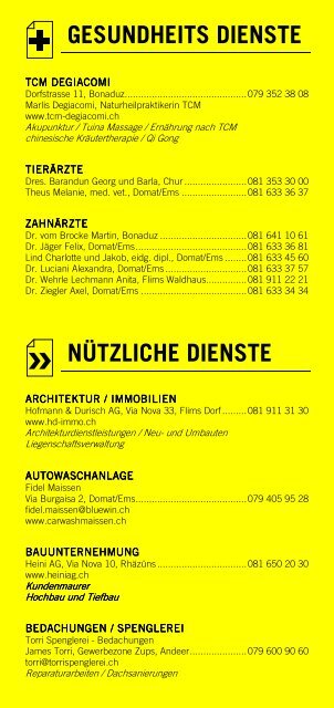 Infomerkblatt Bezirk Imboden (Domat-Ems) 