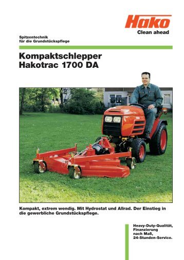 Kompaktschlepper Hakotrac 1700 DA - Galabautechnik