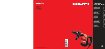 Bedienungsanleitung - Hilti Deutschland GmbH