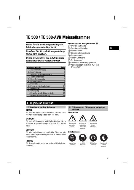 Bedienungsanleitung - Hilti Deutschland GmbH