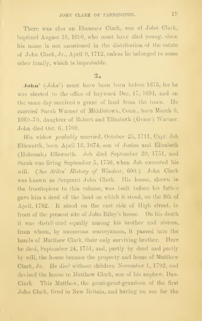 A record of the descendants of John Clark, of Farmington, Conn ...