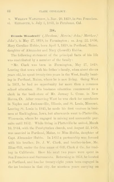 A record of the descendants of John Clark, of Farmington, Conn ...