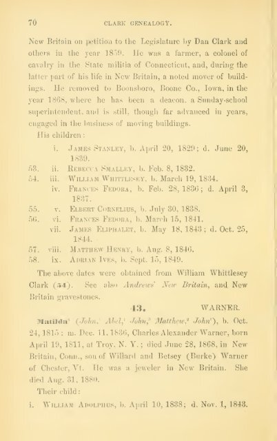 A record of the descendants of John Clark, of Farmington, Conn ...