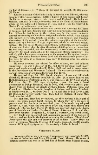 History of Swansea, Massachusetts, 1667-1917; - citizen hylbom blog