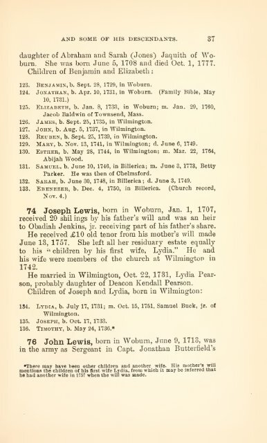 Edmund Lewis, of Lynn, Massachusetts, and some of his descendants