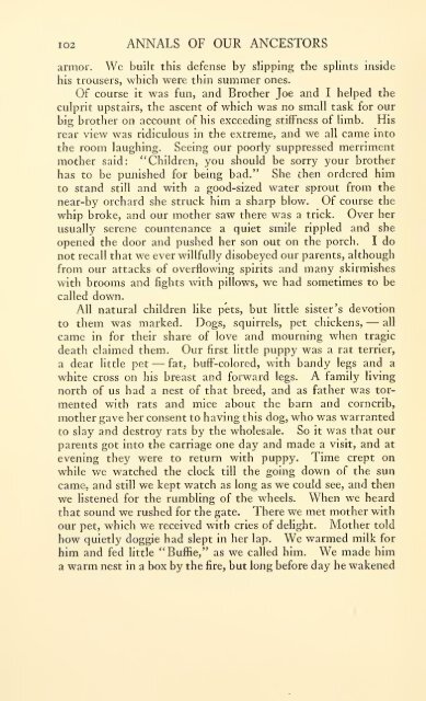 Annals of our ancestors; one hundred and fifty years of history in the ...