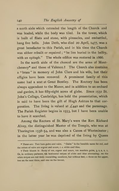 The English ancestry of Reinold and Matthew Marvin of Hartford, Ct ...