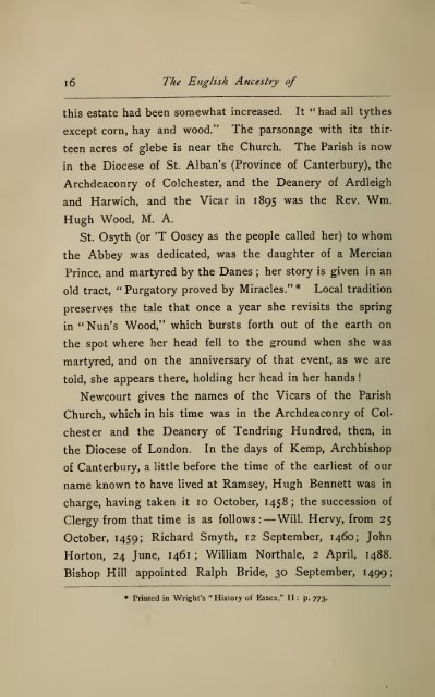 The English ancestry of Reinold and Matthew Marvin of Hartford, Ct ...