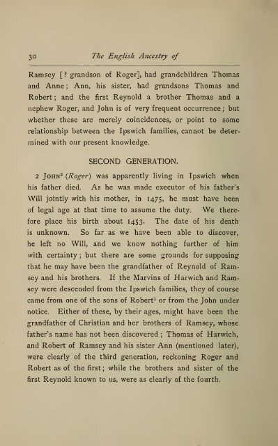The English ancestry of Reinold and Matthew Marvin of Hartford, Ct ...