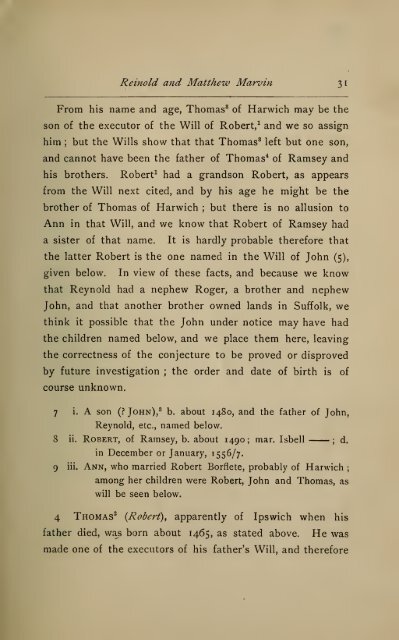 The English ancestry of Reinold and Matthew Marvin of Hartford, Ct ...