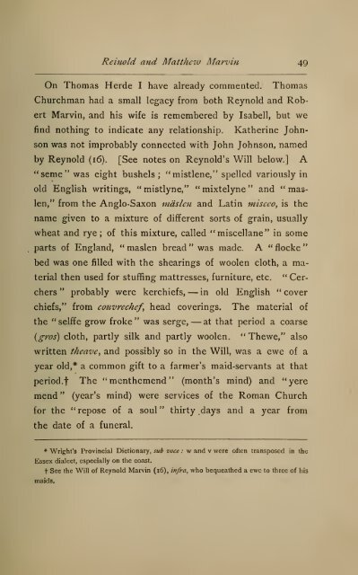 The English ancestry of Reinold and Matthew Marvin of Hartford, Ct ...