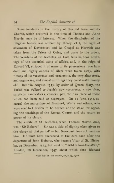 The English ancestry of Reinold and Matthew Marvin of Hartford, Ct ...