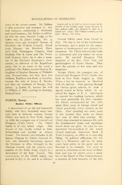 Encyclopedia of Connecticut biography, genealogical-memorial ...